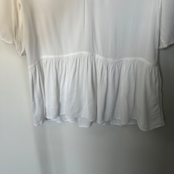 Nordstrom BP Short Sleeve Blouse XS White - Picture 5 of 6
